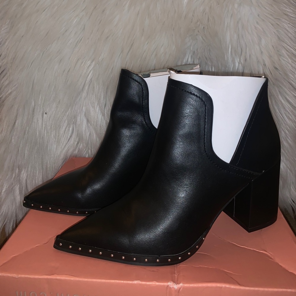 NWT Black Gold Studded Bootie
